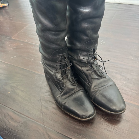 🖤 Vintage Leather Riding Boots | Witchy Goth Equestrian 11.5 - Picture 10 of 12